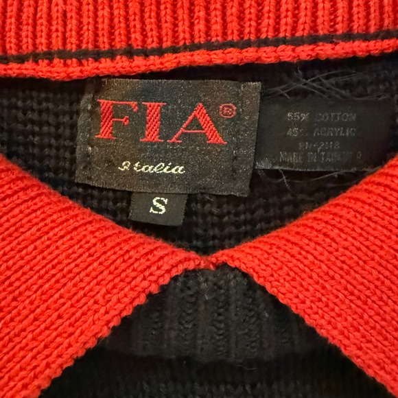 FIA Italia Nutcracker Christmas Sweater Vintage Holiday Red Black Knit Small - Picture 3 of 4